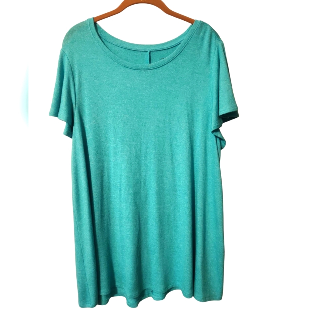Lane Bryant Short Sleeve Teal Women's Top 14/16